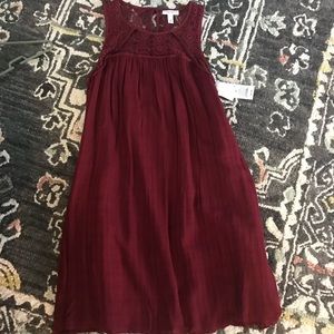 Maroon maternity dress